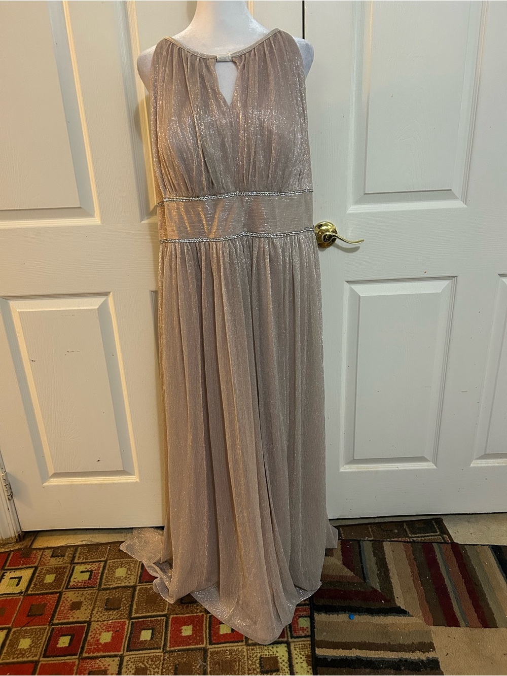 NWT Oleg Cassini blush gown, 18W